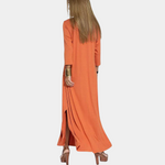 Aline stijlvolle lange damesjurk voor de zomer van lichtgewicht, ademende stof met elegante pasvorm en tijdloos design.