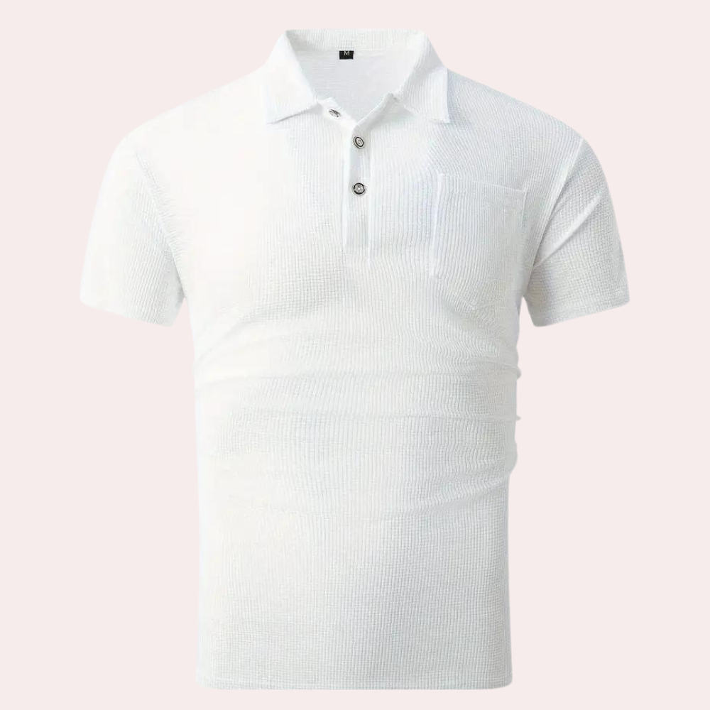 Ademend poloshirt voor heren – Stijlvol en comfortabel poloshirt met ademende stof, ideaal voor casual uitjes, sportieve activiteiten of warme dagen. Het zorgt voor een frisse, luchtige ervaring, terwijl het de klassieke look van een poloshirt behoudt.








