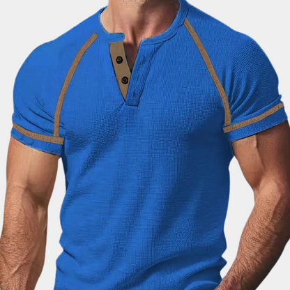 Ademend heren t-shirt met korte mouwen – Lichtgewicht en comfortabel t-shirt voor heren, ontworpen om luchtcirculatie te bevorderen en te zorgen voor een koele, droge ervaring tijdens warme dagen of sportieve activiteiten. Perfect voor casual en actieve gelegenheden.