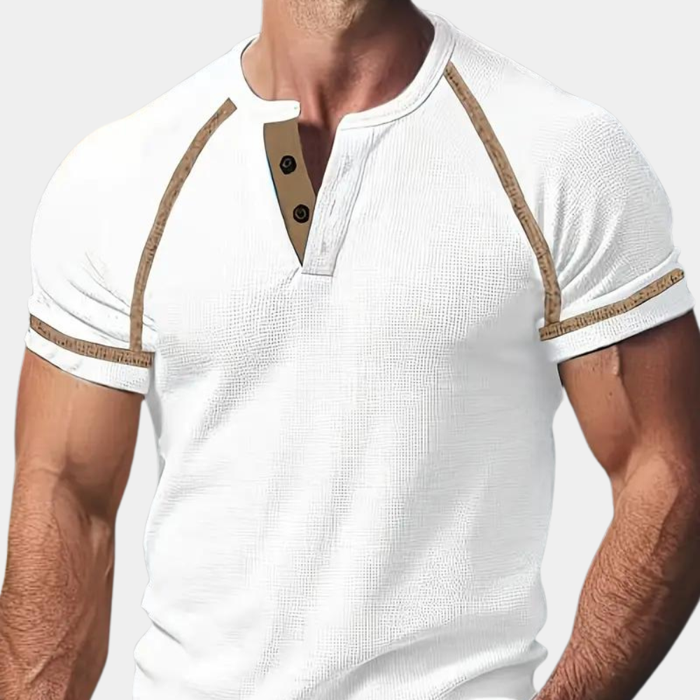 Ademend heren t-shirt met korte mouwen – Lichtgewicht en comfortabel t-shirt voor heren, ontworpen om luchtcirculatie te bevorderen en te zorgen voor een koele, droge ervaring tijdens warme dagen of sportieve activiteiten. Perfect voor casual en actieve gelegenheden.