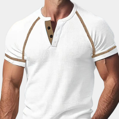 Ademend heren t-shirt met korte mouwen – Lichtgewicht en comfortabel t-shirt voor heren, ontworpen om luchtcirculatie te bevorderen en te zorgen voor een koele, droge ervaring tijdens warme dagen of sportieve activiteiten. Perfect voor casual en actieve gelegenheden.