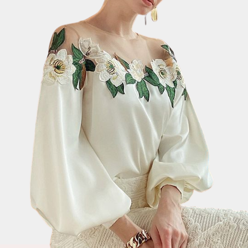 Elegante gebloemde damesblouse – Vrouwelijk en luchtig ontwerp met bloemenprint, perfect voor lente- en zomerdagen of een chique daglook.