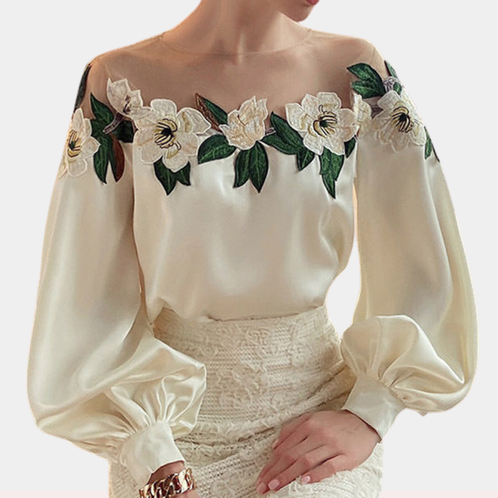 Elegante gebloemde damesblouse – Vrouwelijk en luchtig ontwerp met bloemenprint, perfect voor lente- en zomerdagen of een chique daglook.