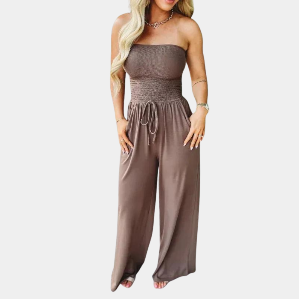 Casual zomerse dames jumpsuit van zachte, ademende stof met relaxte pasvorm en trendy, veelzijdig design.