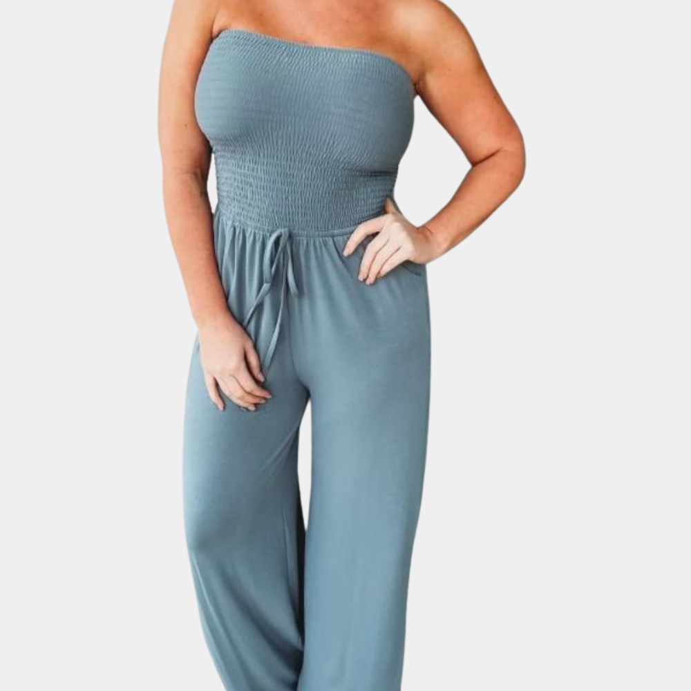 Casual zomerse dames jumpsuit van zachte, ademende stof met relaxte pasvorm en trendy, veelzijdig design.