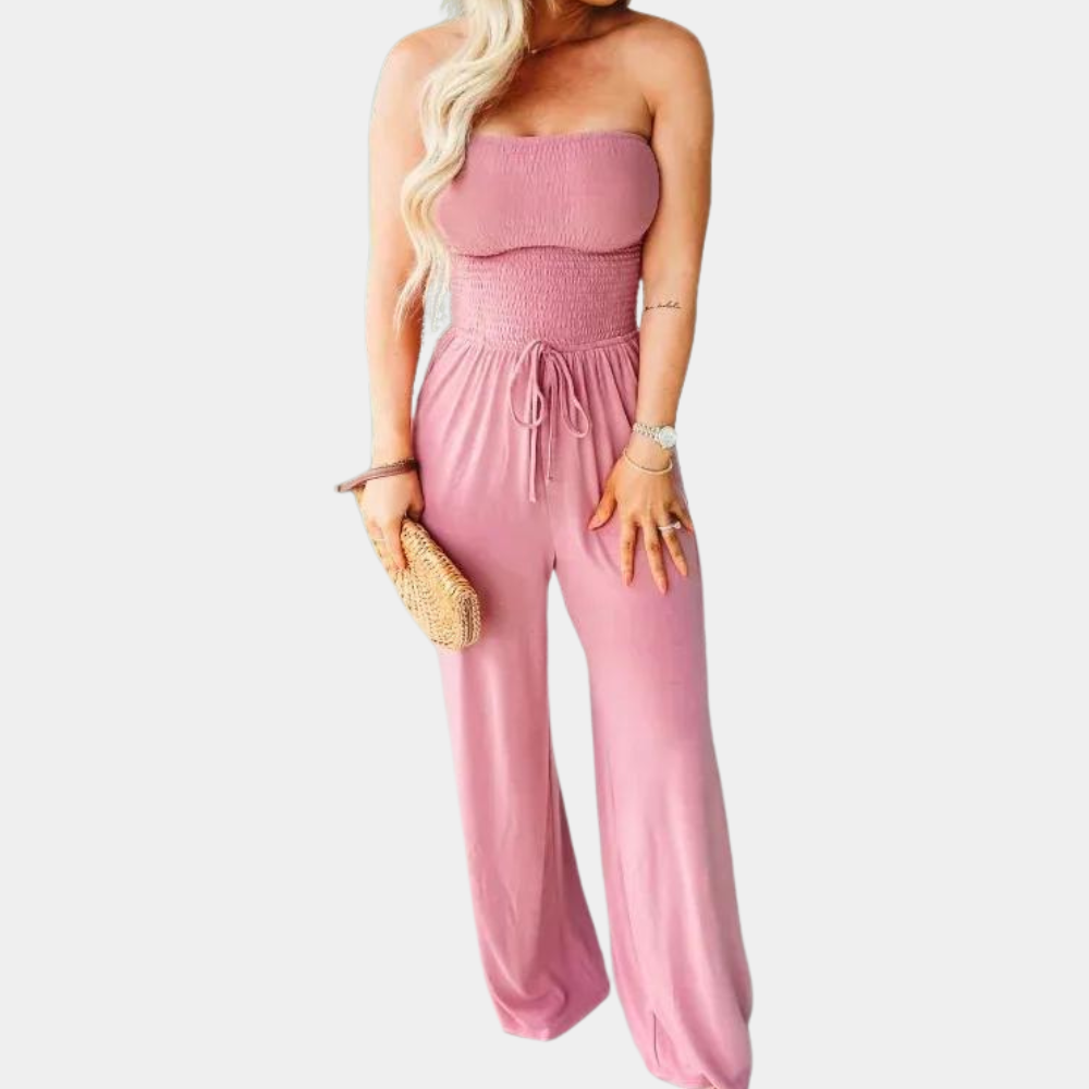 Casual zomerse dames jumpsuit van zachte, ademende stof met relaxte pasvorm en trendy, veelzijdig design.