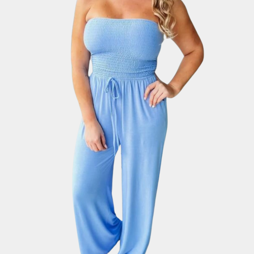 Casual zomerse dames jumpsuit van zachte, ademende stof met relaxte pasvorm en trendy, veelzijdig design.