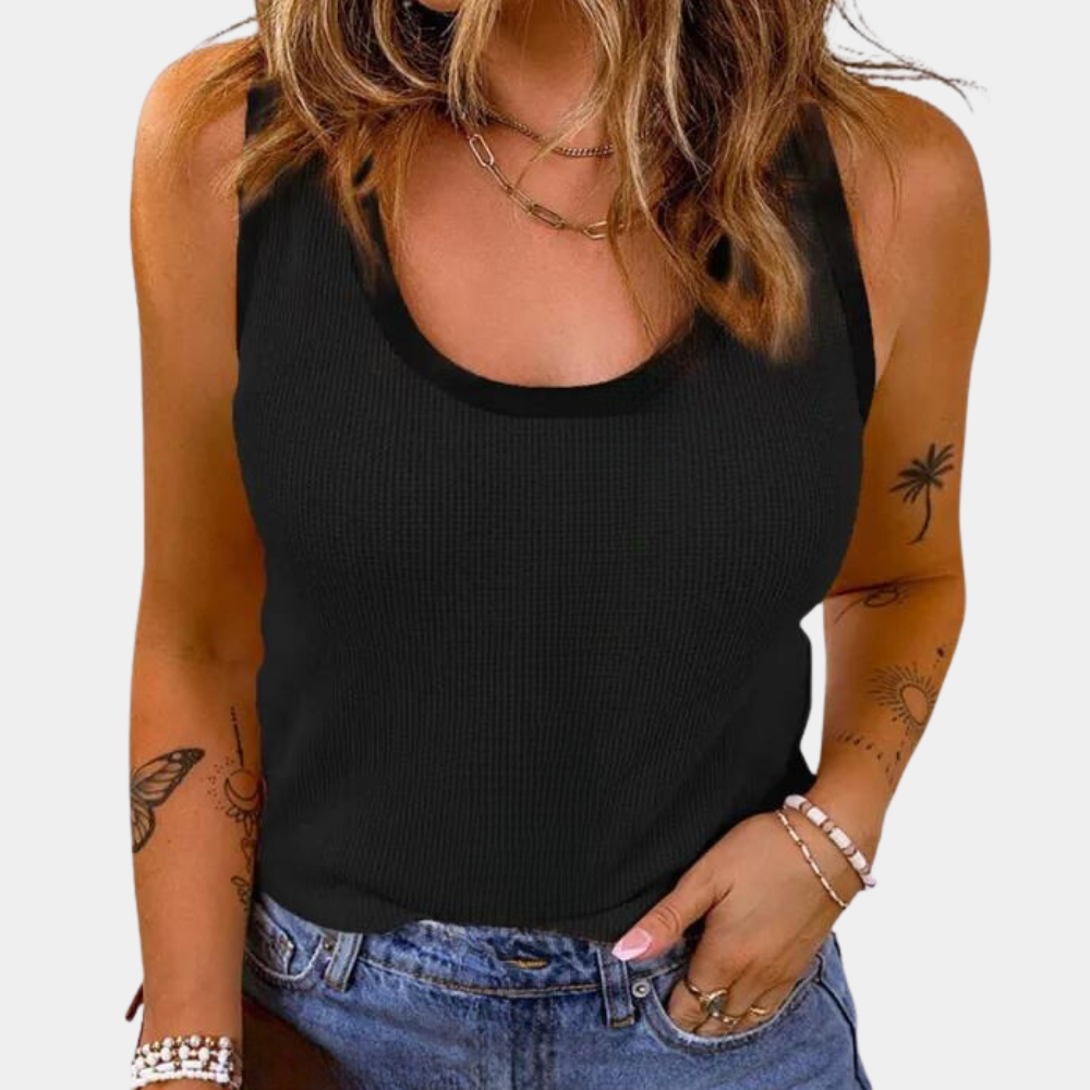 Eileen - Casual Zomertop voor Dames met Comfortabele Pasvorm en Luchtige Stof, Ideaal voor Zomerse Dagen en Informele Looks.