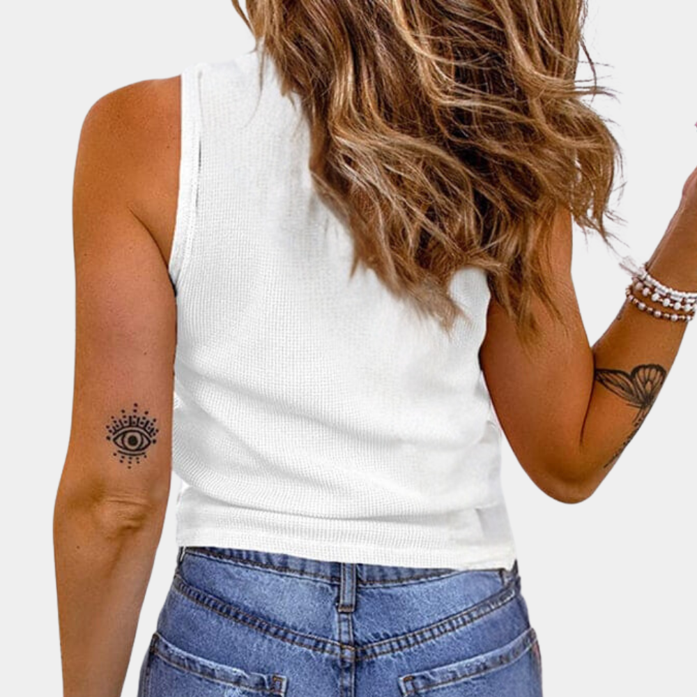 Eileen - Casual Zomertop voor Dames met Comfortabele Pasvorm en Luchtige Stof, Ideaal voor Zomerse Dagen en Informele Looks.