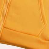 Casual oranje zomer hoodie met kleurblok voor heren – lichte en ademende hoodie met moderne kleurblokken, perfect voor een sportieve en trendy zomerse look.