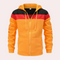 Casual oranje zomer hoodie met kleurblok voor heren – lichte en ademende hoodie met moderne kleurblokken, perfect voor een sportieve en trendy zomerse look.