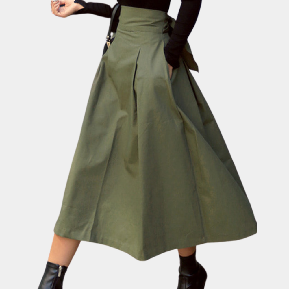 Elegante damesrok – Tijdloze en stijlvolle rok voor dames, ideaal voor zowel formele als casual gelegenheden. Gemaakt van hoogwaardige stof met een flatterende pasvorm. Perfect te combineren met een blouse of top voor een chique en verfijnde look. Comfortabel, vrouwelijk en veelzijdig.