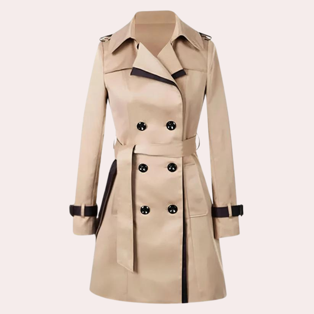 Elegante zomer trenchcoat voor dames, lichtgewicht en stijlvol met knoopsluiting en tailleceintuur, perfect voor een chique zomerse look.