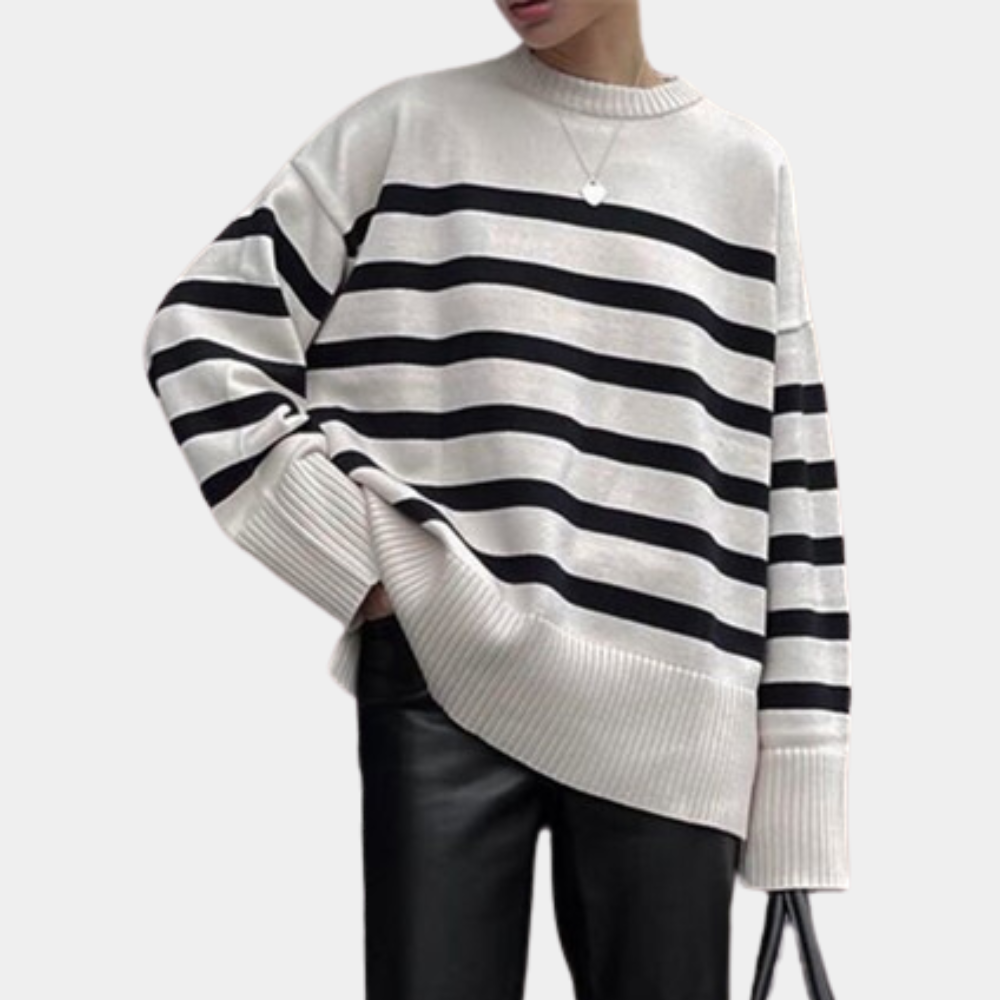 Aaliyah – Chique en comfortabele oversized damestrui – Trendy en warme trui met een losse pasvorm, ideaal voor een casual maar stijlvolle look in elk seizoen. Perfect voor dagelijkse outfits en relaxte momenten.
