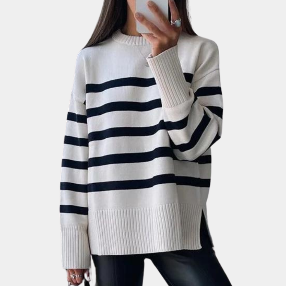 Aaliyah – Chique en comfortabele oversized damestrui – Trendy en warme trui met een losse pasvorm, ideaal voor een casual maar stijlvolle look in elk seizoen. Perfect voor dagelijkse outfits en relaxte momenten.