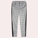 Anton retro herenbroek – lichtgewicht geruite zomerbroek met skinny-fit pasvorm en vintage look