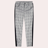 Anton retro herenbroek – lichtgewicht geruite zomerbroek met skinny-fit pasvorm en vintage look
