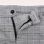 Anton retro herenbroek – lichtgewicht geruite zomerbroek met skinny-fit pasvorm en vintage look