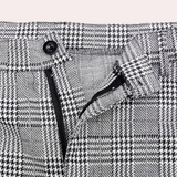 Anton retro herenbroek – lichtgewicht geruite zomerbroek met skinny-fit pasvorm en vintage look