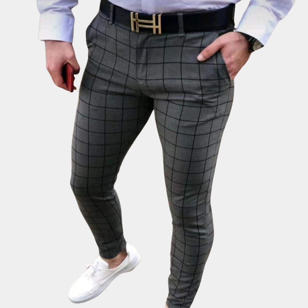 Florian zomer chino voor heren – elegante slim fit broek van lichtgewicht katoen, perfect voor formele en stijlvolle zomerdagen