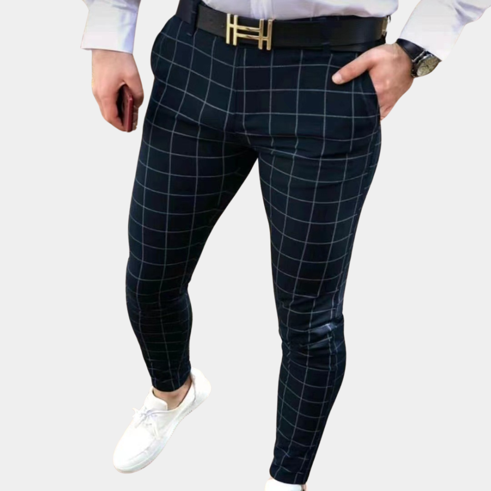 Florian zomer chino voor heren – elegante slim fit broek van lichtgewicht katoen, perfect voor formele en stijlvolle zomerdagen