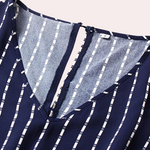 Bohemian zomer midi-jurk voor dames van zachte, luchtige stof met losse pasvorm en speels, etnisch geïnspireerd design.