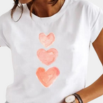 Stijlvol Zomers T-shirt voor Dames – Comfortabel en Ademend Design, Ideaal voor Lente- en Zomeroutfits met een Modieuze Uitstraling.