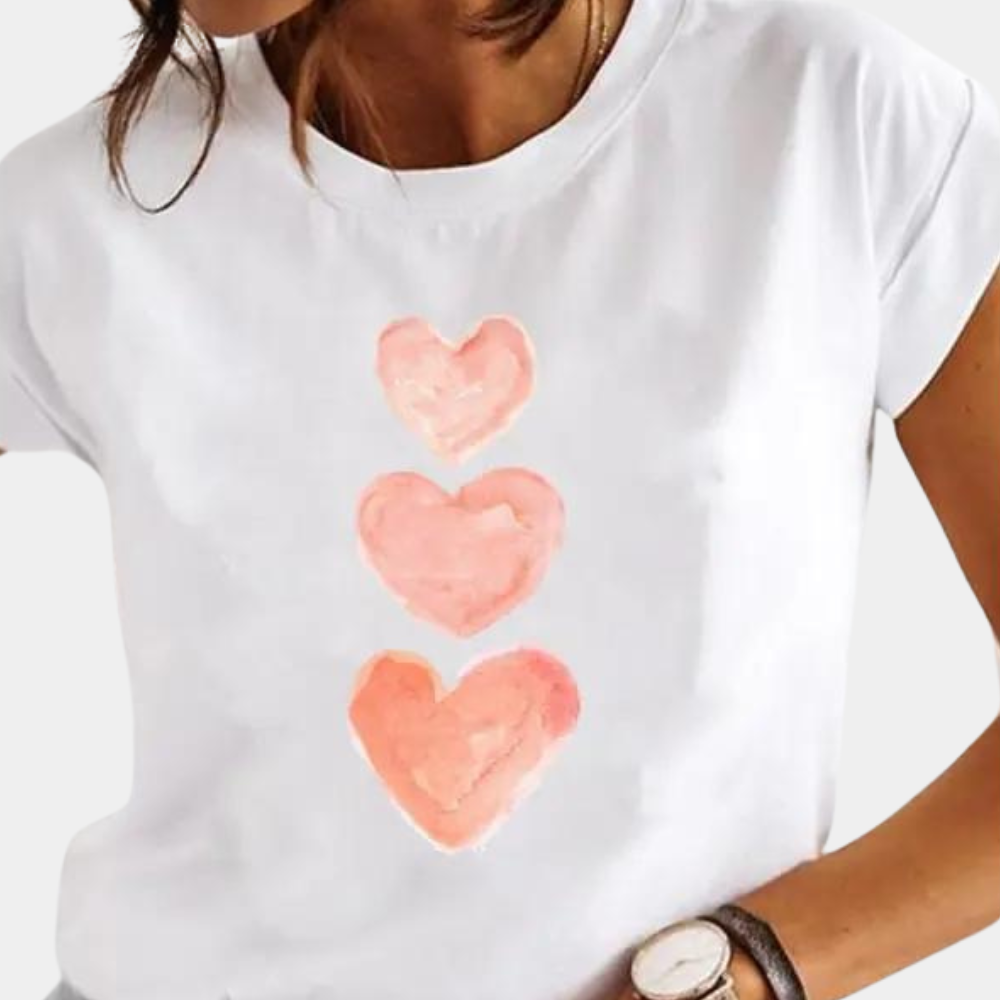 Stijlvol Zomers T-shirt voor Dames – Comfortabel en Ademend Design, Ideaal voor Lente- en Zomeroutfits met een Modieuze Uitstraling.