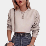 Tesia - Elegante Damestop met Lange Mouwen in Zomerse Stijl – Luchtig, Comfortabel en Perfect voor Warme Dagen met een Trendy Look.