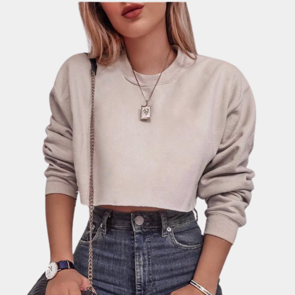 Tesia - Elegante Damestop met Lange Mouwen in Zomerse Stijl – Luchtig, Comfortabel en Perfect voor Warme Dagen met een Trendy Look.