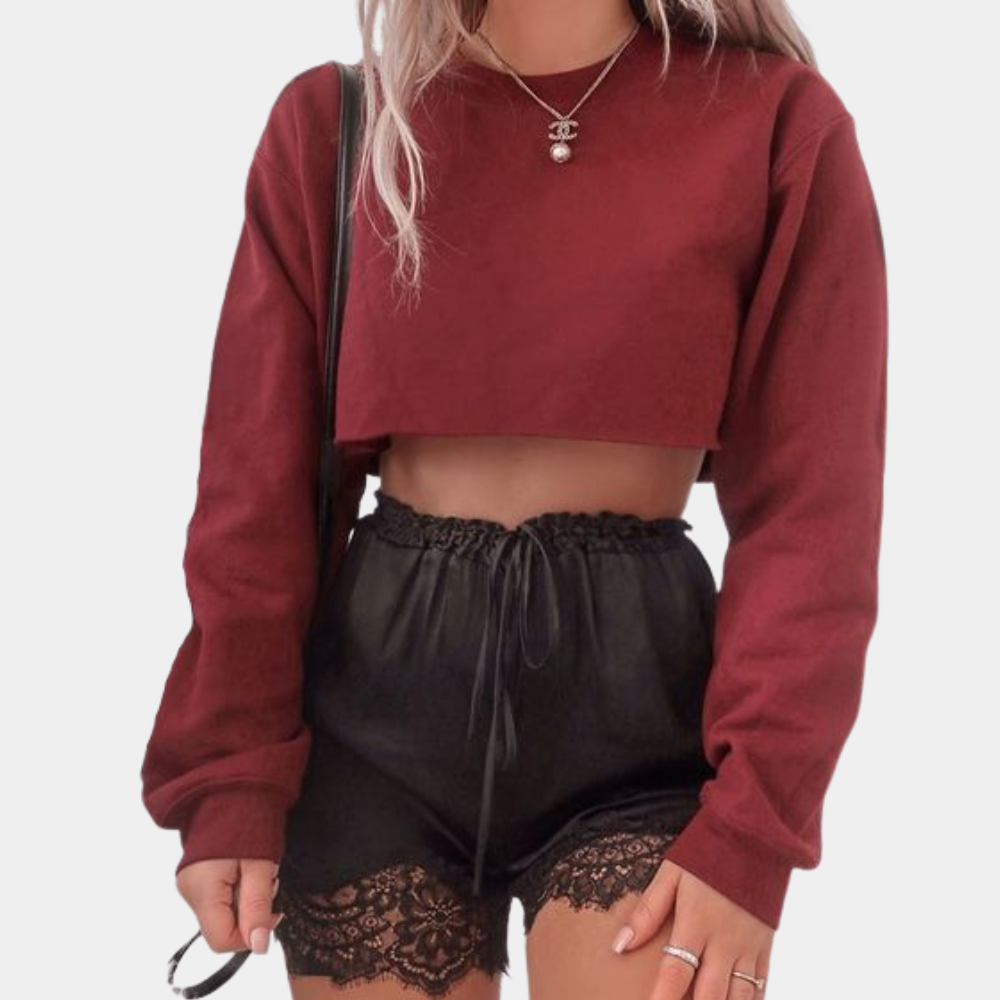 Tesia - Elegante Damestop met Lange Mouwen in Zomerse Stijl – Luchtig, Comfortabel en Perfect voor Warme Dagen met een Trendy Look.