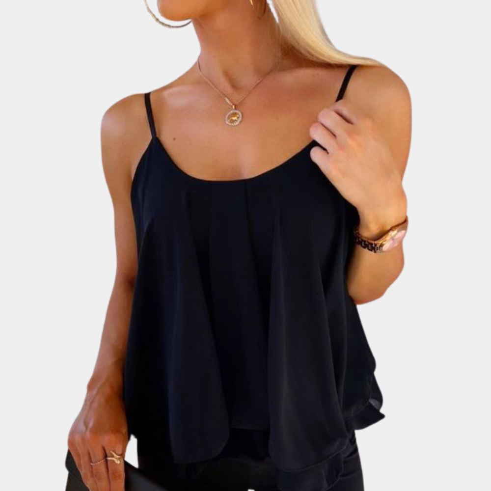 Stijlvolle Mouwloze Dames Tanktop voor de Zomer – Lichtgewicht, Ademend en Sneldrogend; flatterende slim‑fit pasvorm voor casual en sportieve warm‑weer outfits.