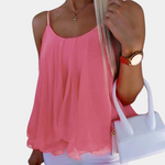 Stijlvolle Mouwloze Dames Tanktop voor de Zomer – Lichtgewicht, Ademend en Sneldrogend; flatterende slim‑fit pasvorm voor casual en sportieve warm‑weer outfits.