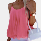 Stijlvolle Mouwloze Dames Tanktop voor de Zomer – Lichtgewicht, Ademend en Sneldrogend; flatterende slim‑fit pasvorm voor casual en sportieve warm‑weer outfits.