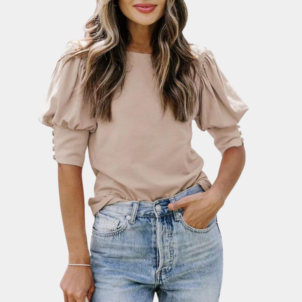 Frederica - Elegante losse blouse voor dames – Een verfijnde en luchtige blouse die een elegante uitstraling biedt, ideaal voor zowel zakelijke als casual gelegenheden.