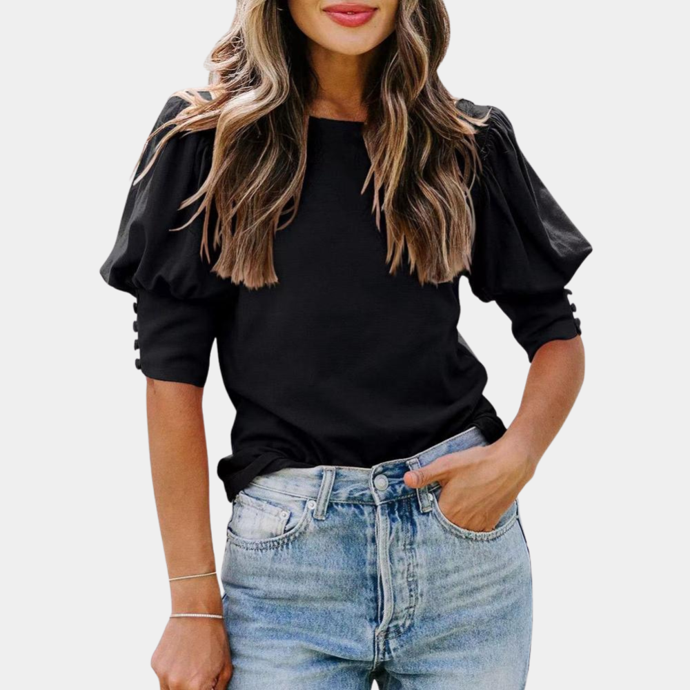 Frederica - Elegante losse blouse voor dames – Een verfijnde en luchtige blouse die een elegante uitstraling biedt, ideaal voor zowel zakelijke als casual gelegenheden.