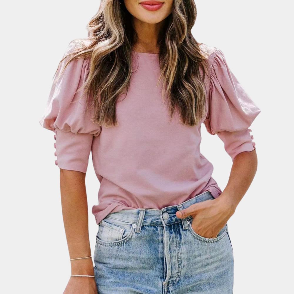Frederica - Elegante losse blouse voor dames – Een verfijnde en luchtige blouse die een elegante uitstraling biedt, ideaal voor zowel zakelijke als casual gelegenheden.