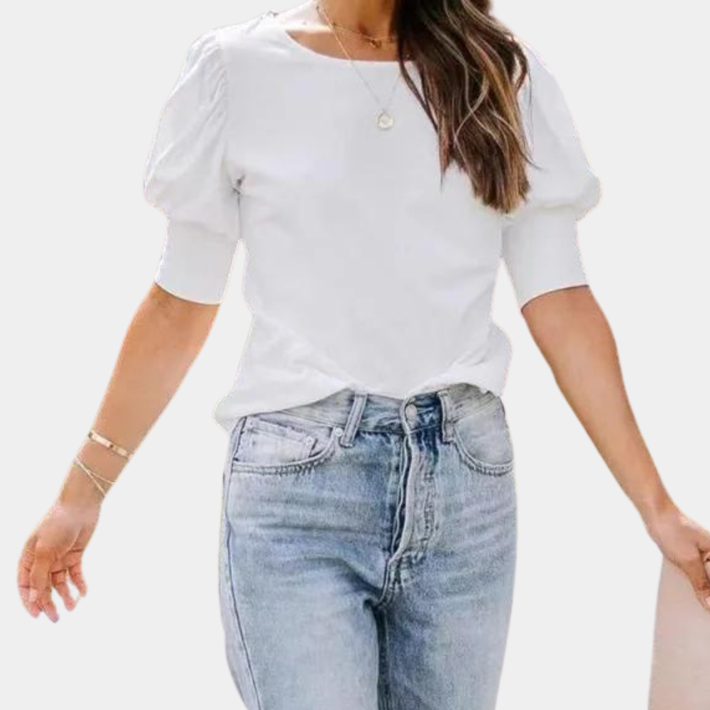 Frederica - Elegante losse blouse voor dames – Een verfijnde en luchtige blouse die een elegante uitstraling biedt, ideaal voor zowel zakelijke als casual gelegenheden.