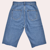 Denim Bermuda Shorts met Hoge Taille