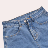 Denim Bermuda Shorts met Hoge Taille
