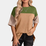 Vanna – Casual losvallend zomert-shirt voor vrouwen met ronde hals en korte mouwen, ideaal voor warme dagen en een relaxte stijl.