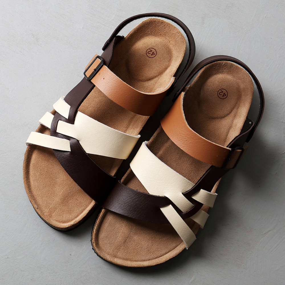 Cora elegante luxe zomersandalen voor heren van hoogwaardig leer met comfortabele pasvorm en verfijnd, stijlvol design.