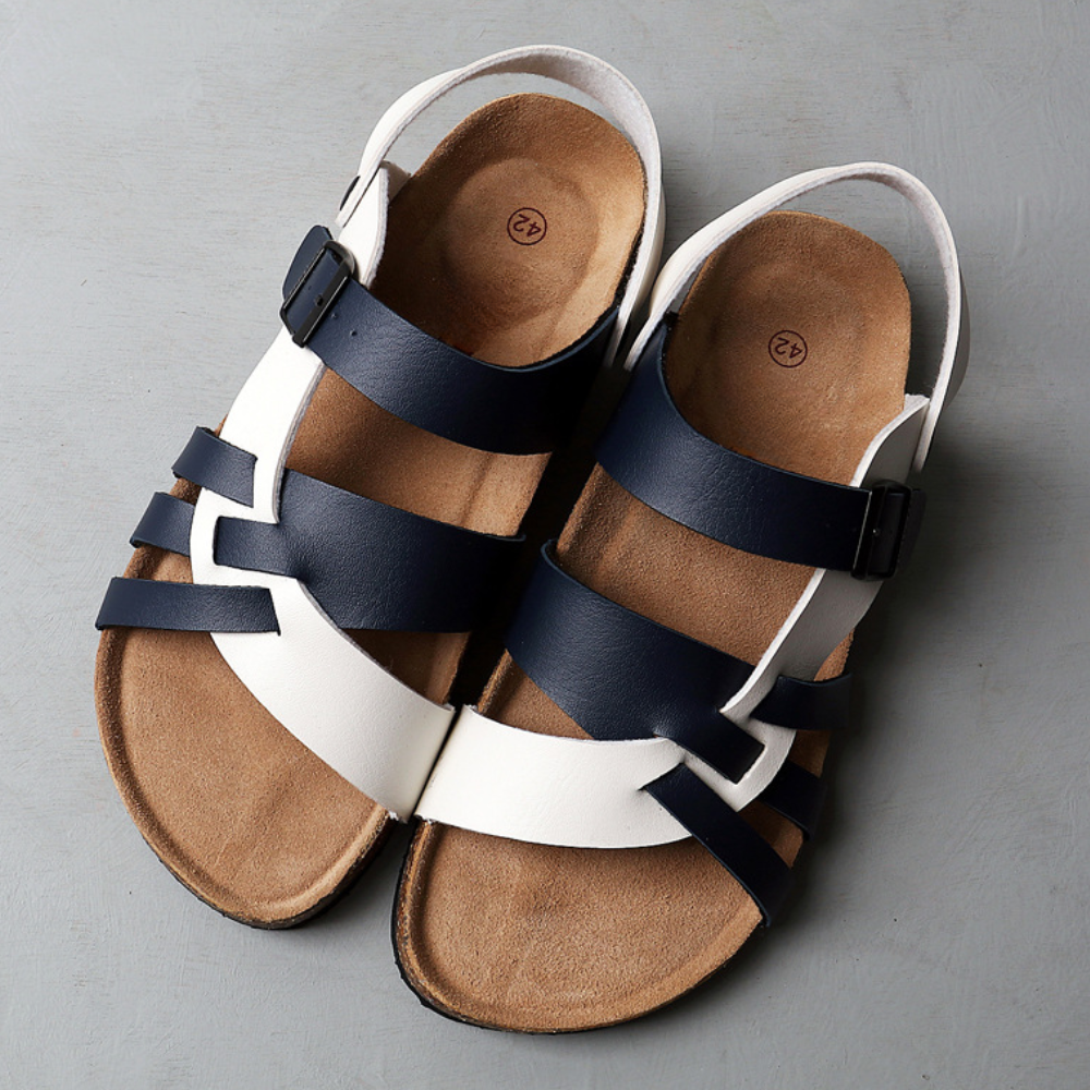 Cora elegante luxe zomersandalen voor heren van hoogwaardig leer met comfortabele pasvorm en verfijnd, stijlvol design.