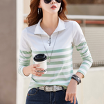 Fabiana – Casual gestreept dames T-shirt met korte mouwen, perfect voor de zomer en lente, met een comfortabele en luchtige pasvorm.