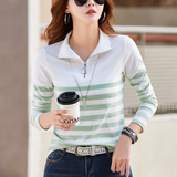 Fabiana – Casual gestreept dames T-shirt met korte mouwen, perfect voor de zomer en lente, met een comfortabele en luchtige pasvorm.