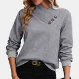Moderne gekruiste pullover voor dames met lange mouwen – stijlvol ontwerp en comfortabele pasvorm voor elke gelegenheid.