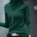 Maelis – comfortabele turtleneck T‑shirt voor vrouwen, gemaakt van zachte, ademende jersey met aansluitende col en tijdloze, stijlvolle pasvorm.
