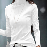 Maelis – comfortabele turtleneck T‑shirt voor vrouwen, gemaakt van zachte, ademende jersey met aansluitende col en tijdloze, stijlvolle pasvorm.