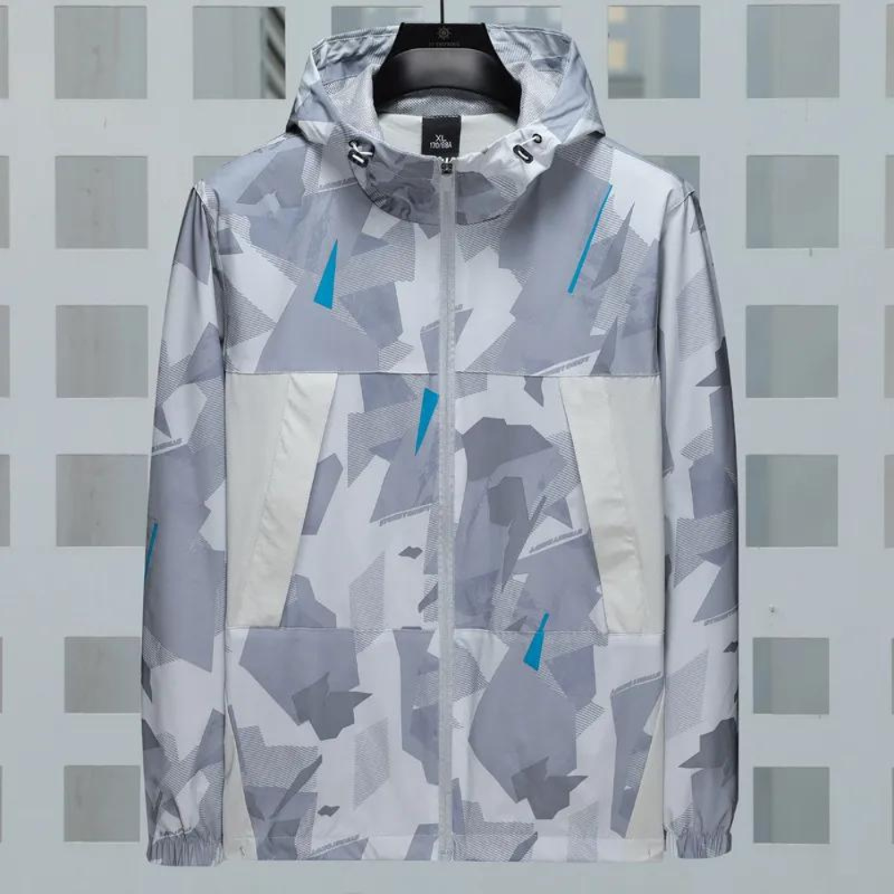 Konstantin - Herenjas met moderne camouflage en capuchon – stoere outdoor jas met urban camo design, perfect voor frisse dagen en streetstyle looks.