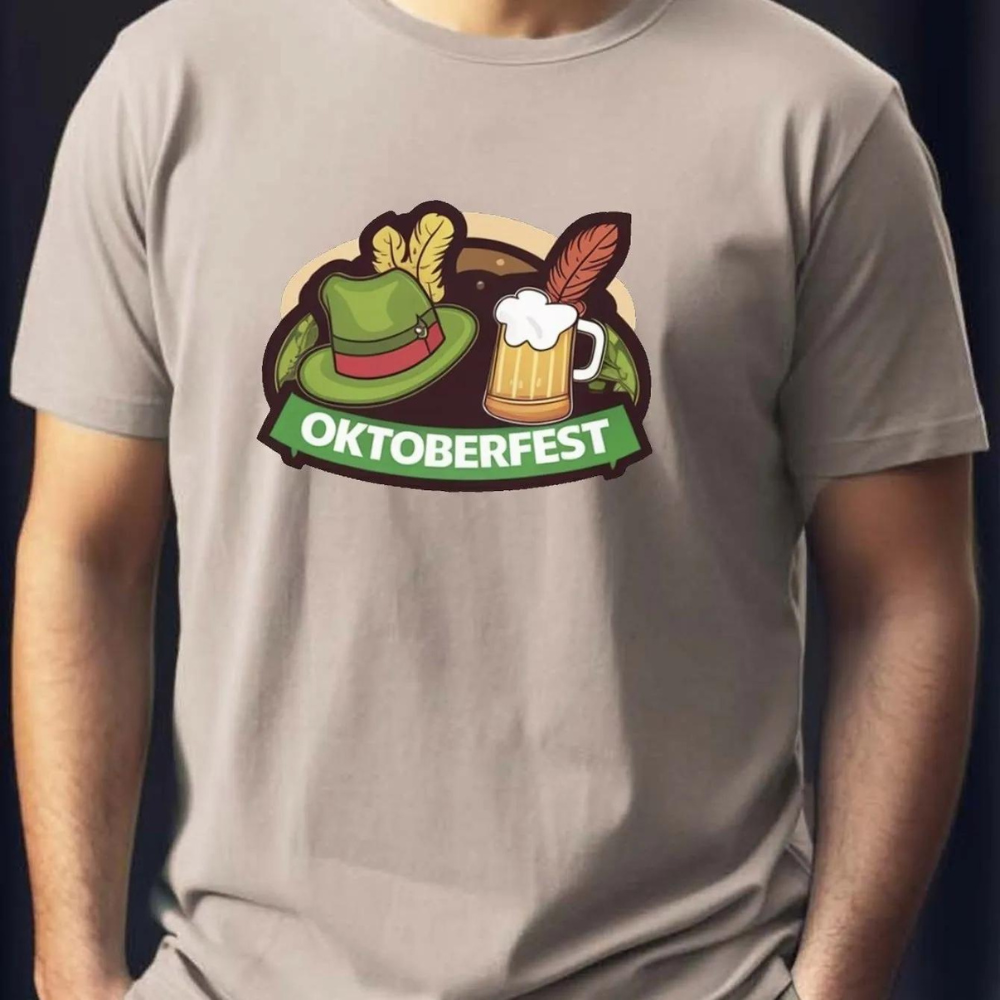 Daniel Oktoberfest T-shirt voor heren – lichtgewicht en ademend T-shirt met klassiek Beiers ontwerp, ideaal voor bierfeesten, thema-evenementen en casual zomerse gelegenheden.